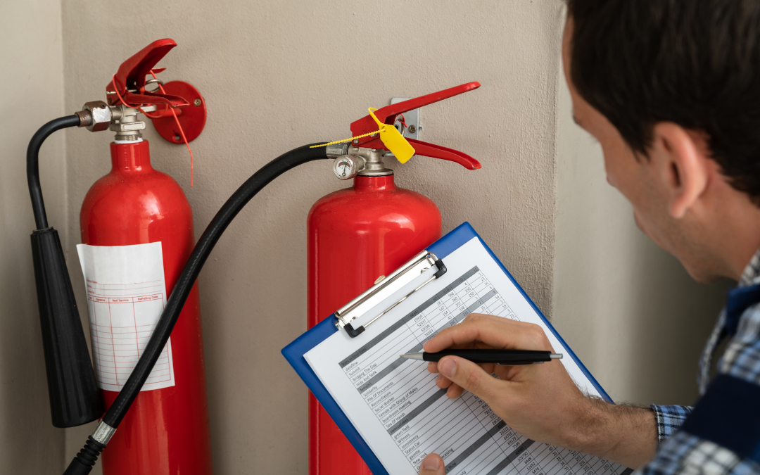 Fair Notice Required For Fire Inspection - expert inspecting fire extinguishers